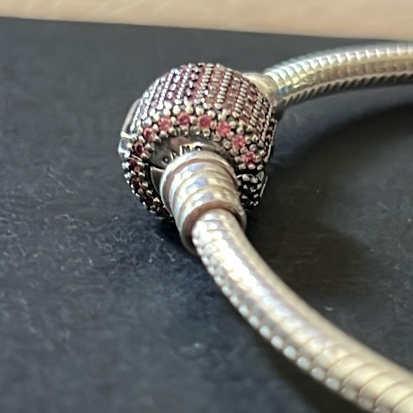 Authentic Pandora Signature Clasp Bracelet with Pink Pave Zirconia - 590723CZS - Picture 7 of 7